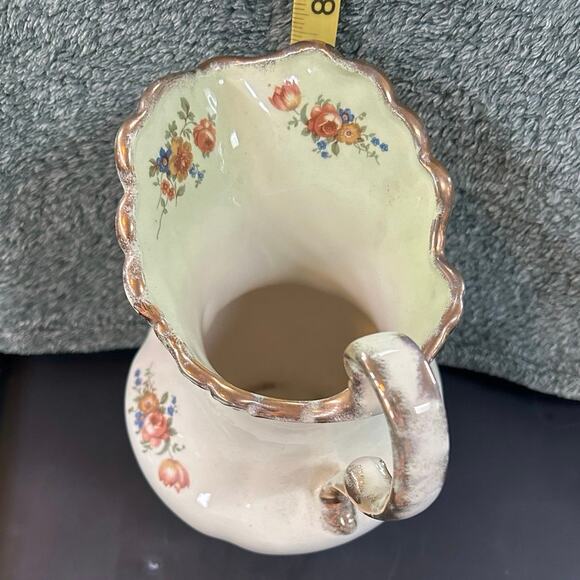Crown Devon c1920 Pitcher Floral Porcelain England - Picture 6 of 16